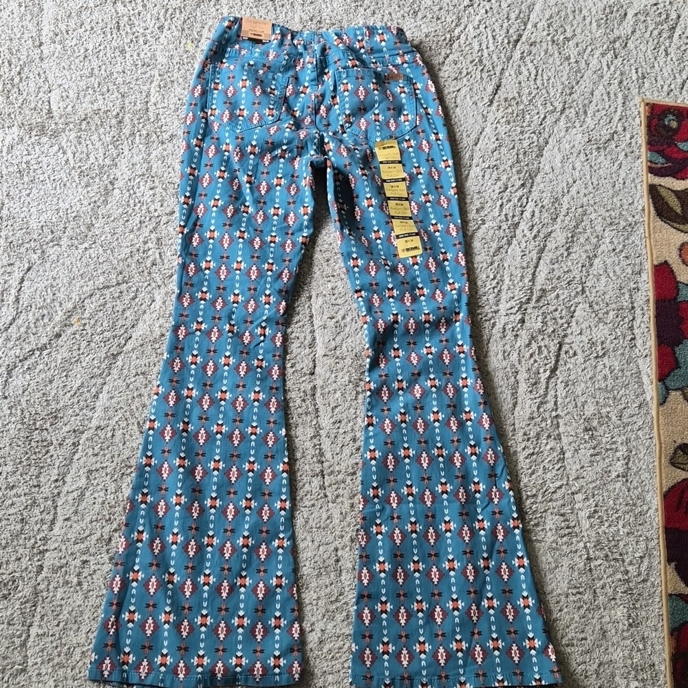NEW 28X34 Rock & Roll Denim Bargain Bell Pull On High Rise Flare Jeans - Picture 4 of 6